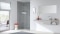 Gambar menunjukkan sistem DHW listrik Viessmann di kamar mandi.